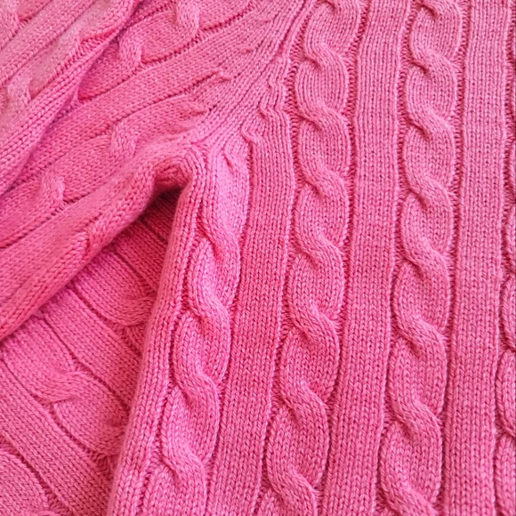 GAP Pink Cable Knit Sweater, Size S - Picture 3 of 9